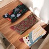 Alilang Women's 3-Pack Crew Socks with Vintage Embroidered Floral and Abstract Prints - 2 of 4