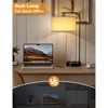 Itopfox Tall Table Lamp with USB Port & Outlet, Dimmable Nightstand Bedside Lamp with Linen Shade, LED Bulb Included for Bedroom, Living Room, Office - 4 of 4