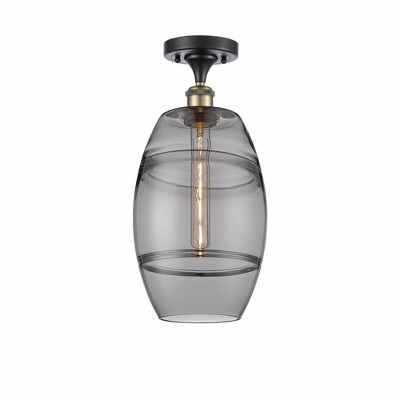 Vaz - 1 Light Semi-Flush Mount In Industrial Style-11.13 Inches Tall and 8 Inches Wide