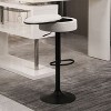 CAVINAS Adjustable Swivel Bar Stool with Hidden Storage, PU Leather Seat, 28"-36.2" Height Range, Set of 2 Armless Bar Chair with Metal Frame - 3 of 4
