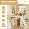 Tangkula Corner Makeup Vanity Desk Makeup Dresser Table with 4 Color Lighting - 4 of 4