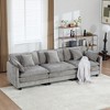 Cloud Sofa 3-Seater, Modular Sectional Couch with Chenille Fabric & High-Elastic Double-Layer Cushions â€ - 4 of 4