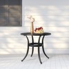 Maggift Patio End Tables, Modern Decorative Side Tables, Stylish Design for Patio, Living Room, Indoor and Outdoor Use, Black, 23.6"*23.6"*20.7" - 2 of 4