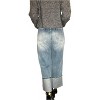 Women's Straight Leg Cuffed Jean - MIOU MUSE - 2 of 3