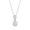 Ross-Simons 3.70 ct. t.w. CZ Jewelry Set: Drop Earrings and Pendant Necklace in Sterling Silver Size 16 - 3 of 4