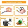 130Pcs Kitchen Playset, Pots, Pans, Utensils, Food, Fruits, Veges, Basket, Dessert, Prop Money, Learning Gift - 4 of 4