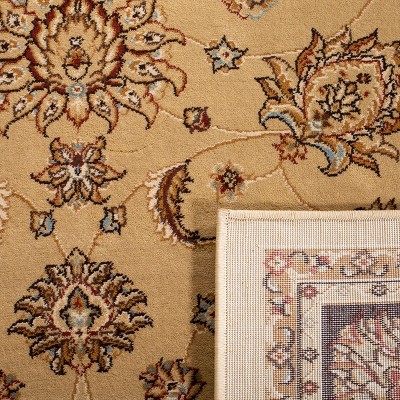 Camel and Brown Rectangular Synthetic Area Rug 64" x 40"