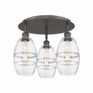 Vaz - 3 Light Flush Mount In Industrial Style-9.13 Inches Tall and 17.63 Inches Wide - 1 of 1