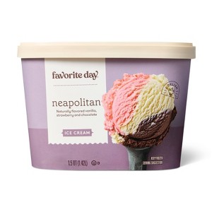 Strawberry Chocolate Vanilla Ice Cream - 48oz - Favorite Day™ - 1 of 4