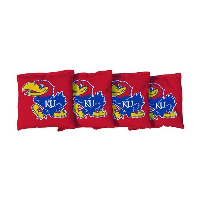 NCAA Kansas Jayhawks Corn-Filled Cornhole Bags Red - 4pk