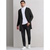 Lars Amadeus Men's Lightweight Shawl Collar Long Sleeves Hooded Cardigan - image 2 of 4