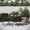 Merrick Lane Set of 2 Versatile Flex Comfort Indoor/Outdoor Fold Chairs with Metal Frames - 2 of 4