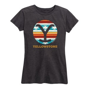Women's - Yellowstone - Y Brand Western Blanket Short Sleeve Graphic T-Shirt - 1 of 4