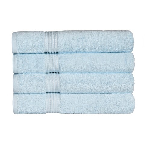 8pc Cotton Bath Towel Set Light Blue : Target