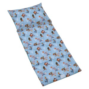 Warner Brothers Space Jam Blue, Orange and Teal Looney Tunes Deluxe Easy Fold Toddler Nap Mat - 1 of 4