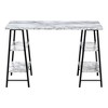Sapphtopaz Home Office Desks 47.25" Contemporary Computer Desk with Open Storage Shelf Metal Frame Gaming Desk Office Desk for Home Office - 3 of 4