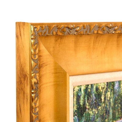 Ornate Gold Framed Water Lilies Canvas Print, 22.75" x 18.75"