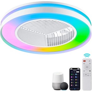 HUMHOLD 20 Inch Smart Modern Ceiling Fan with Lights and Remote/APP/Voice Control - 1 of 1