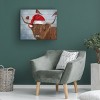 Trademark Fine Art -Fab Funky 'Highland Cow And Robins' Wood Slat Art - 4 of 4