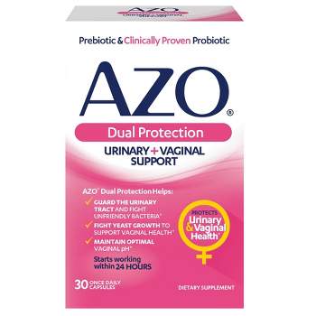 AZO Dual Protection Clinically Proven Women's Probiotic for Urinary + Vaginal Support - 30ct