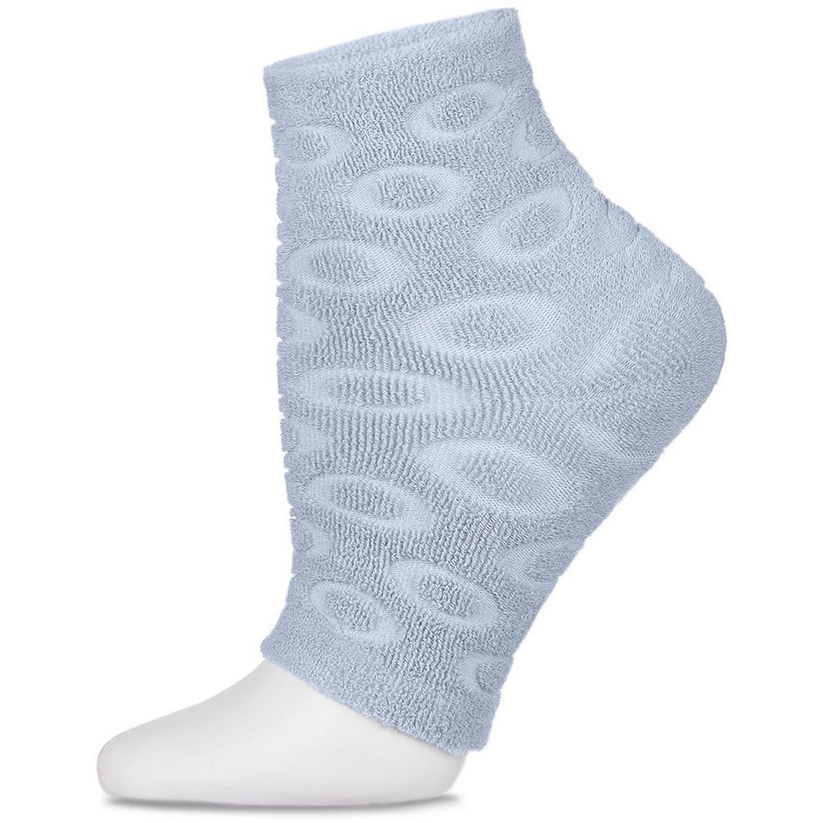 Memoi Dots Gel Lined Mint Scent Cotton Blend Pedicure Sock