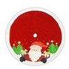 Kurt Adler 48" Red and White Applique Santa Tree Skirt - 2 of 4