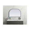 Elegant Lighting Metal Frame Arch Mirror 36x24 Inch in Black - 2 of 4