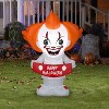 Gemmy Airblown Inflatable Stylized Pennywise Warner Brothers, 4 ft Tall, Multicolored - 2 of 4