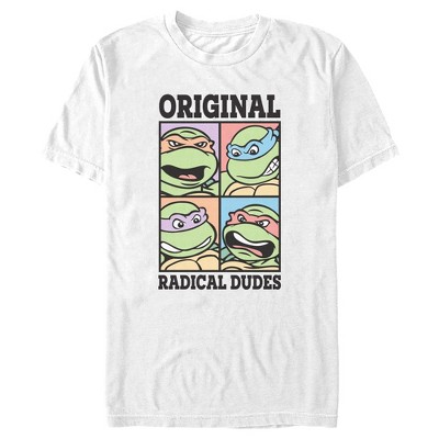 Men's Teenage Mutant Ninja Turtles Turtle-y Awesome Circle T-Shirt - White  - 2X Large