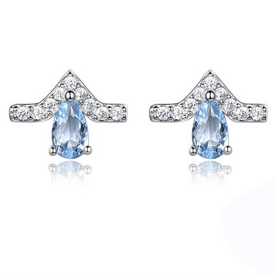 Classic Teardrop Blue Topaz Stud Earrings cheapest SKU4200