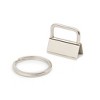Dritz 12ct Key Fob Hardware Set: Metal Sewing Fasteners, Nickel, Keychain Craft Supplies - 2 of 4