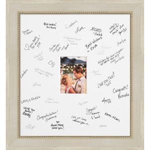 Parthenon Signature Mat 5x7 Picture Frame – Guest Book Alternative for Weddings, Graduations, or Retirement – Autograph Photo Mat for Signature Board - 1 of 4