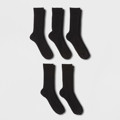 Men's Flat Knit Dress Socks 5pk - Goodfellow & Co™ Black 7-12 : Target