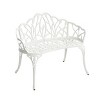 Bench Outside With Floral Rose, Patio Furniture Aluminum With Rust-Resistant, Garden Benches For Outdoor, Long Chair Outdoor-Cuddlewood - 3 of 4
