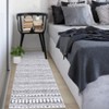 Stylish Chenille Line Pattern Rug, Foldable & Washable, Non-Slip, Kid & Pet Friendly, Durable Edges for Modern Living - 3 of 4
