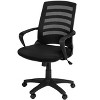 Office Chair, Adjustable Height, Swivel, Ergonomic, Armrests, Computer Desk, Work, Black Mesh, Black Metal, Contemporary, Modern - 4 of 4