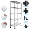 NicBex 60.00" 5-Tier Bookshelf with Wheels & Shelf Liners Bookcases for Living Room Home Office - 3 of 4