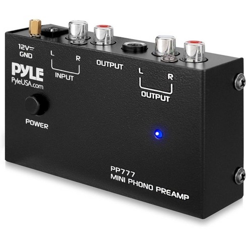 Pyle Phono Turntable Preamp Mini Electronic Audio Stereo Preamplifier ...