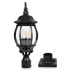 LamQee Outdoor Post Light Fixture with 3 in Pier Mount Base, Waterproof Lamp Post Pole Lights Outdoor for Garden - 2 of 4