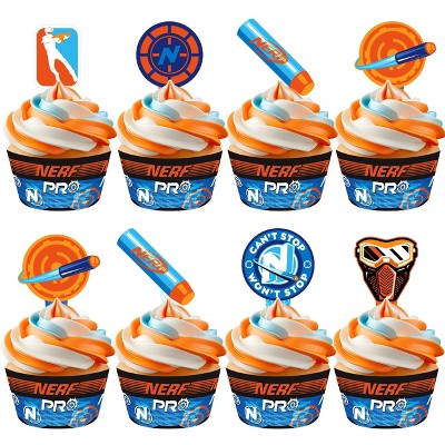 Treasures Gifted Nerf Cupcake Toppers & Nerf Cupcake Wrappers