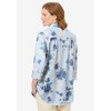 Woman Within Plus Size Three-Quarter Sleeve Peachskin Button Front Shirt - 3 of 4