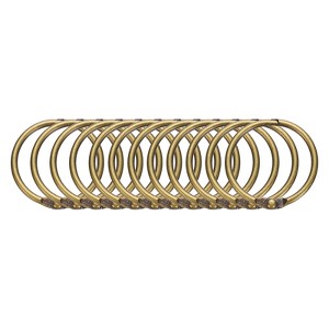 Unique Bargains Iron Round Snap Durable Smooth Glide Shower Curtain Ring 14 Pcs - 1 of 4