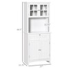 Elegant Buffet with Hutch, Kitchen Pantry Storage Cabinet with Framed Glass Door Drawer and Microwave Space - 3 of 4