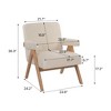 CAVINAS PU Leather Accent Chair with Inverted V-shaped Wooden Legs,Comfy Upholstered Living Room Chairs,Reading Chairs for Living Room - 3 of 4