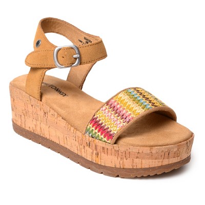 Minnetonka Women's Patrice Ankle Strap Wedge Sandals