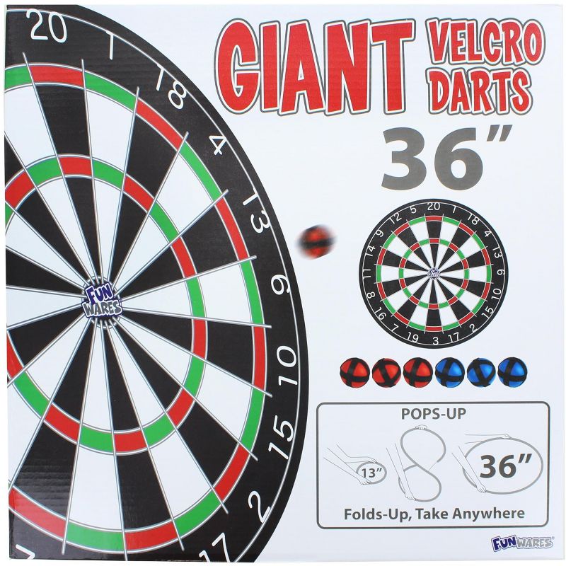 UT Brands Giant 36 Inch Velcro Dartboard with 6 Balls, 1 of 3