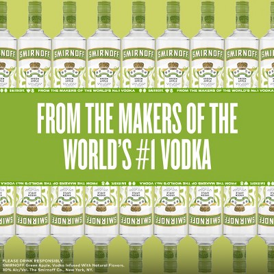 Smirnoff Green Apple Flavored Vodka - 750ml Bottle