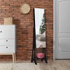 Costway LED Jewelry Cabinet Organizer Bevel Edge Mirrored Standing - 2 of 4