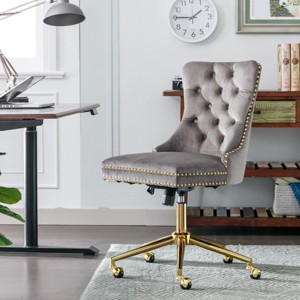 Office Chair Modern with Tufted Back and Adjustable Height for Home Office 25in Wide Seat - 3irtyhousy - 1 of 4