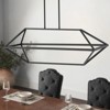 Rennnsan Nestris 36"W Rectangle Industrial LED Dimmable Chandelier in Black - 3 of 4